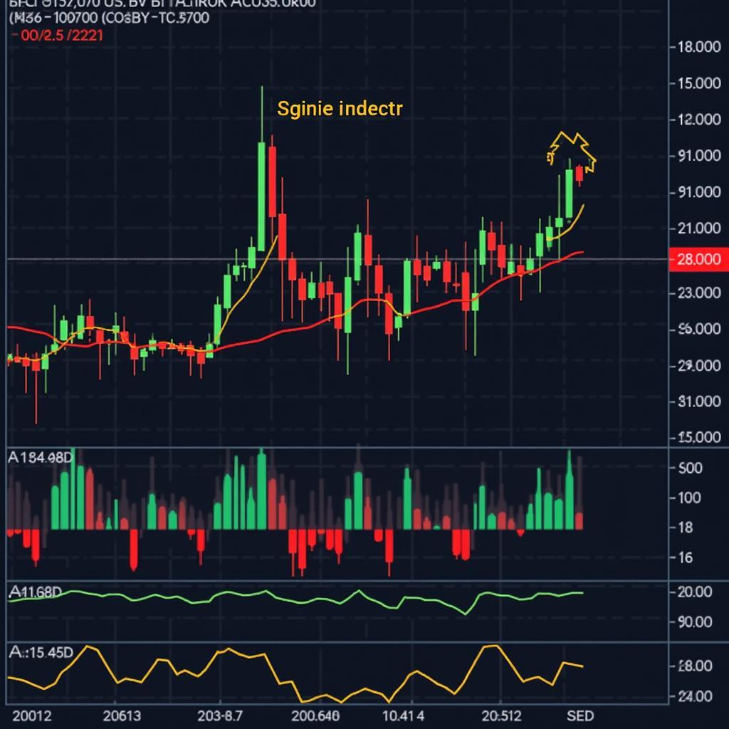 Cau tao chi bao MACD: duong MACD, duong Signal, bieu do Histogram va duong Zero tren bieu do gia chung khoan